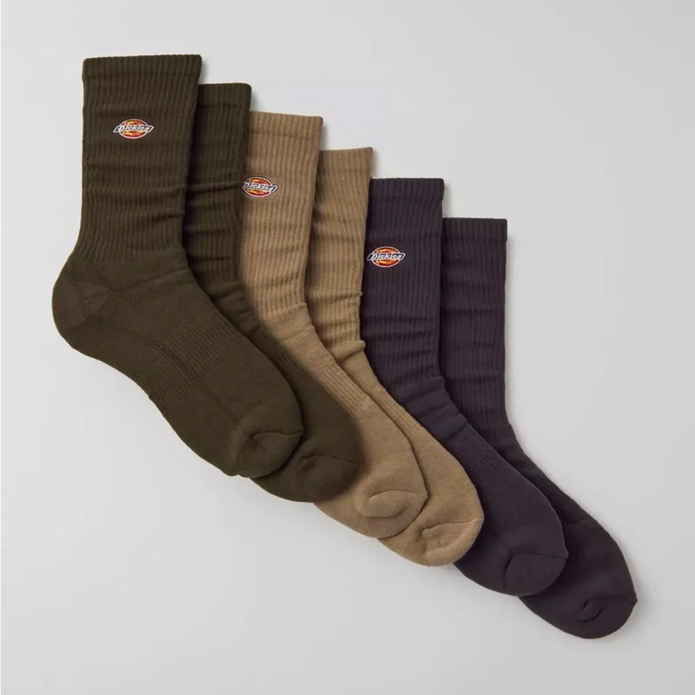 Dickies Tricolor Logo Crew Sock 3-Pack NWT - Picture 1 of 5